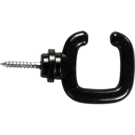 Crochet ouvert a vis PA Noir - 1812215 (1/3)