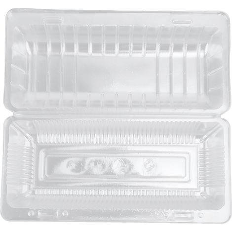 25 Pièces Barquettes Alimentaires Plastique à Charnière, Boîtes de Rangement pour Nourriture et Fruits 22,5 x 12,7 x 8,5 cm (1/5)