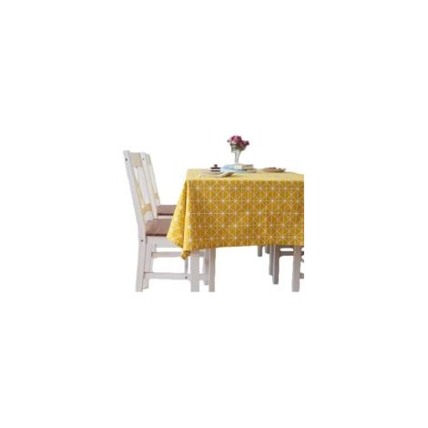 Rechteckige Tischdecke aus Baumwolle und Leinen, Köper-Tischdecke - Crezuo