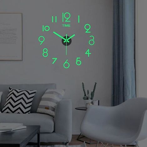 Horloges murales lumineuses 20-40 cm à monter soi-même, horloge numérique lumineuse en acrylique, horloge murale pour salon et chambre (1/5)