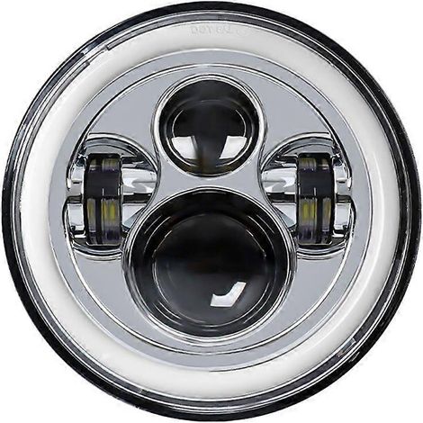 7-Zoll-LED-Scheinwerfer, gelber + weißer Fern-/Abblendlichtprojektor für Road King Street Glide Ultra Classic Glide V-Star 1100 (1/5)