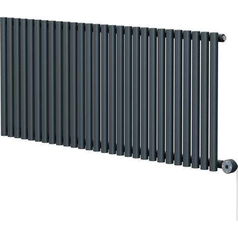 Wholesale Domestic Sinclair Anthracite 600mm x 1395mm Horizontal Digital Thermostatic Single Panel Electric Radiator (1/5)