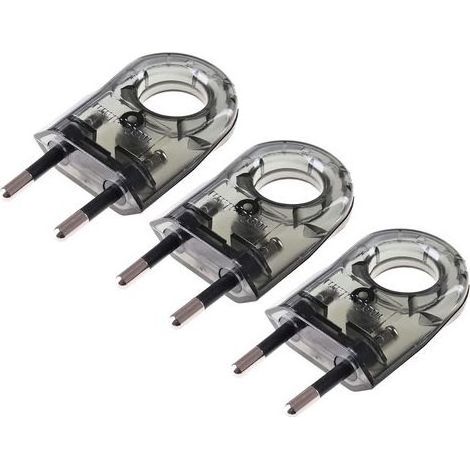 Prise électrique européenne à 2 broches plates avec raccordement par vis, compatible appareils électroménagers (1/5)