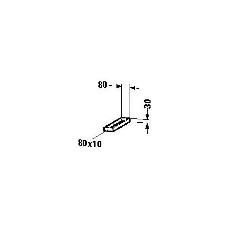 Portasalviette UNIVERSALE per lavabo Cornice cromata 80x412mm