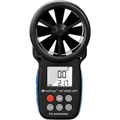 Anémomètre portable Bluetooth 866B-APP - Vitesse du vent numérique (voir illustration) (1/5)
