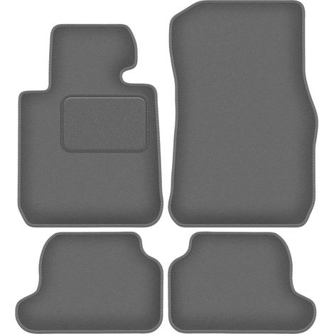 Alfombrillas de terciopelo color grafito para BMW Serie 1 F23 descapotable (2011-2019). (1/5)