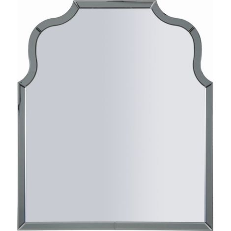 Specchio da parete Ankara con arco orientale e cornice specchio grigio 78x93 cm
