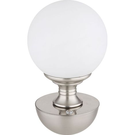 Lampe de table Lampe de table LED variateur tactile lampe d'appoint lampe de chambre nickel