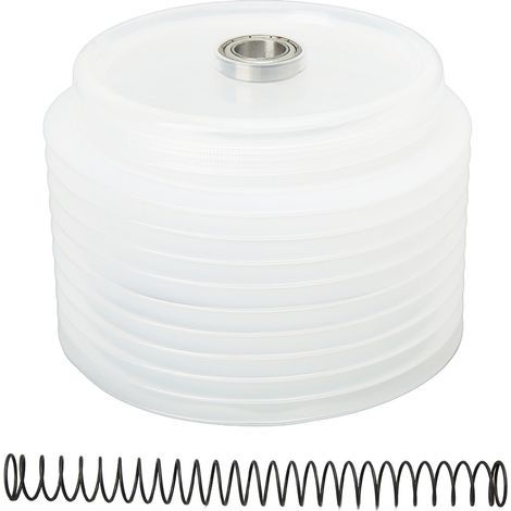 Bol collecteur de poussière de scie cloche, couvercle inférieur Transparent en Silicone de 125mm avec ressort pour le perçage (1/5)