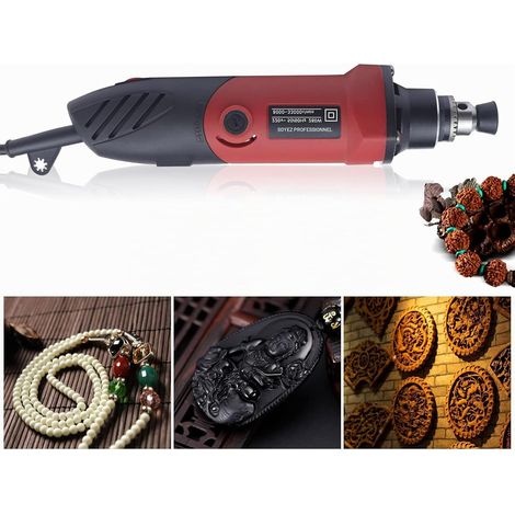 Mini meuleuse électrique 3 en 1 avec fonction perceuse et meuleuse droite, grande vitesse, meuleuse d'angle portable pour travaux de précision (1/5)