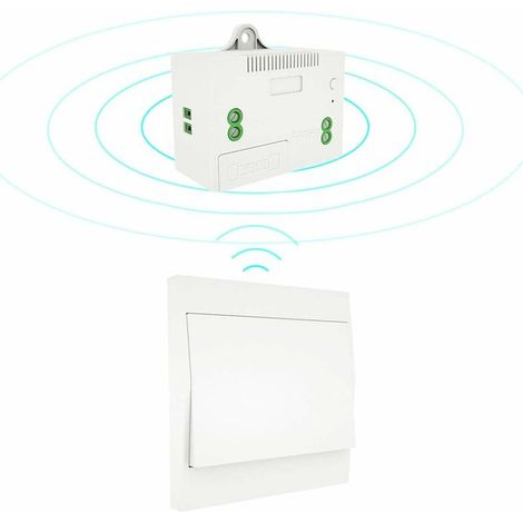Kit interruttore e ricevitore luce wireless 110-220 V, lampada con telecomando autoalimentata