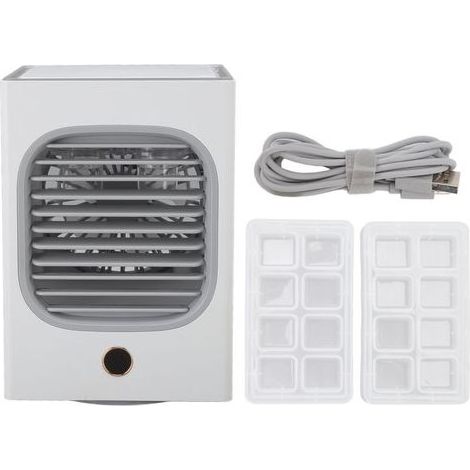 Ventilateur de bureau réfrigérant portable avec batterie intégrée, 180 ml, silencieux et oscillant 120° (1/5)