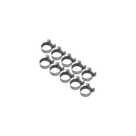 Verpackung mit 10 stabilen Kraftstoffschlauchklemmen aus Edelstahl, 18–20 mm