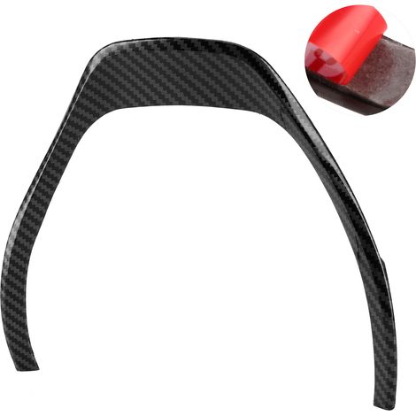 Interieur-Lenkrad-Zierleiste, passend für 3er und 4er BMW (F30, F31, F34, F32), glänzend schwarz, Carbon-Optik (1/5)