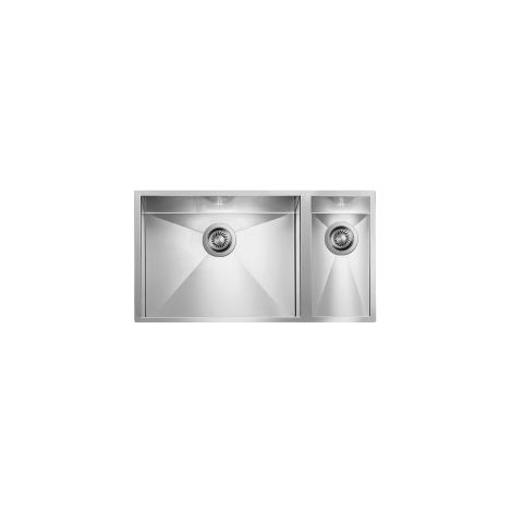 Lavello FILO QUADRA 3" 2 vasche SINISTRE ACCIAIO INOX FILOTOP 79X45 PROF. 19 (1/5)