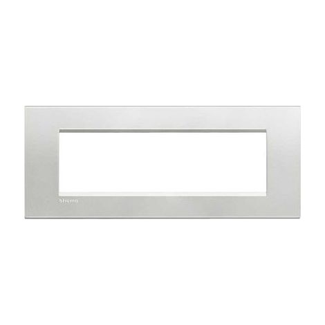 BTICINO LNA4807AG - Placca 7 Posti Quadra Argento LivingLight (1/3)
