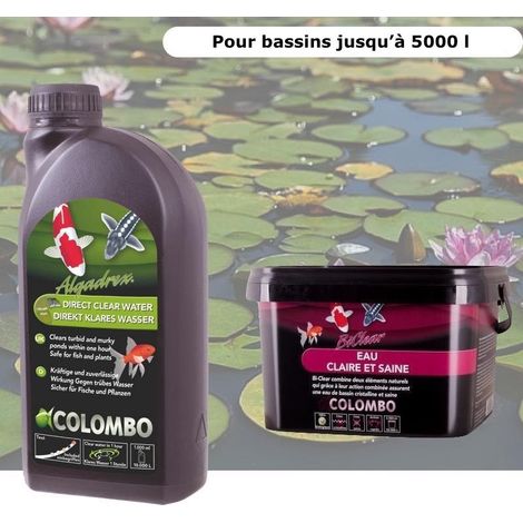 Pack anti eau verte bassin et clarté optimale bassins de jardin 5000 litres