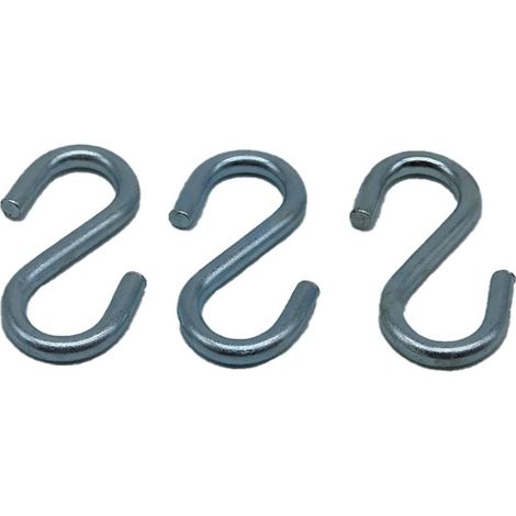 Confezione da 7 unità. Forma a gancio S 30 Elettroerosione zincata (1/2)