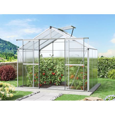 GFP Invernadero Orchidee 3 marco de aluminio 256 x 192 cm placas de policarbonato
