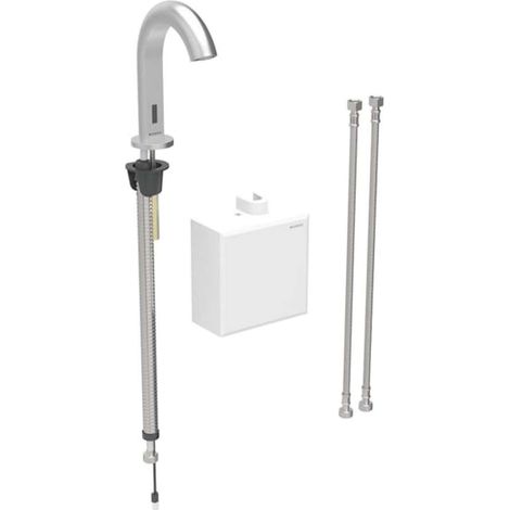 Robinetterie de lavabo Geberit Piave, saillie 167mm, à pile, avec (1/2)