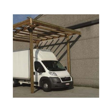 CARPORT BASE 4x5 H 4m, Ancrage Aucun, Panneaux de toit Métal (1/5)