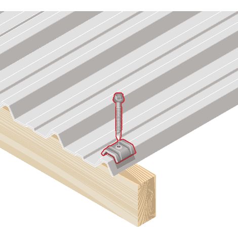 Vis Autoperceuse Zamatop Bois Tête Hexagonale 12 Ø 6.3X100 Laqué RAL 7022 (1/2)