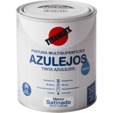 Esmalte Azulejos al Agua Titanlux satinado 750 ml Blanco