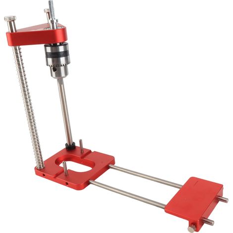 Guide de perçage bois réglable évacuation rapide copeaux alliage aluminium pour placage trous perche colonne accessoires (1/5)