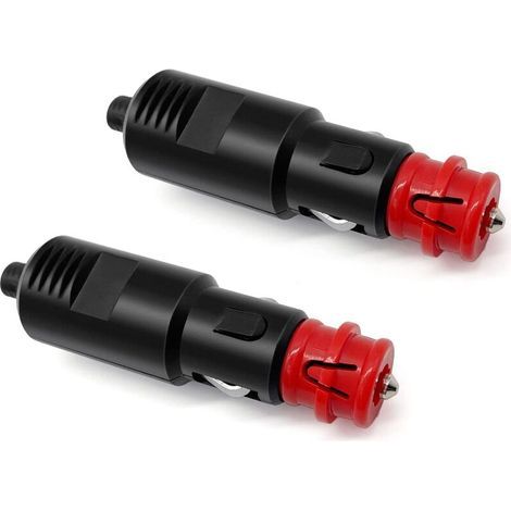 [NEVER USED] Pcs 12V/24V Cigarette Lighter Socket Universal Plug with 8A Fuse, Cigarette Lighter Male Socket Connector for Trucks Automobiles Boat Motorcycle (1/4)