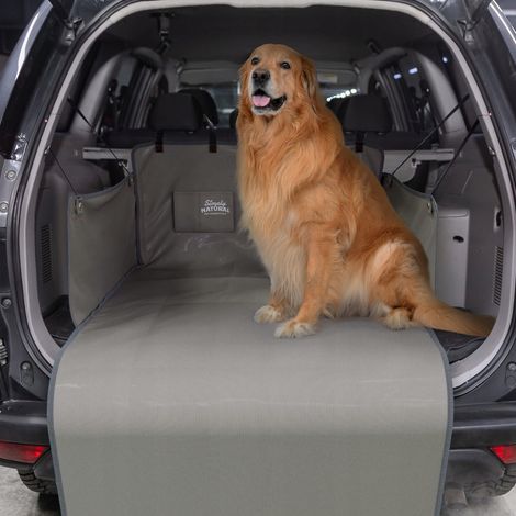 Transportín para perros para maletero de coche, 185 x 105 cm, impermeable, gris.