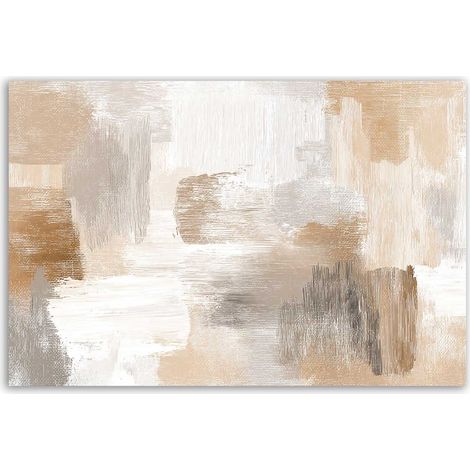 Tableau abstrait peinture beige