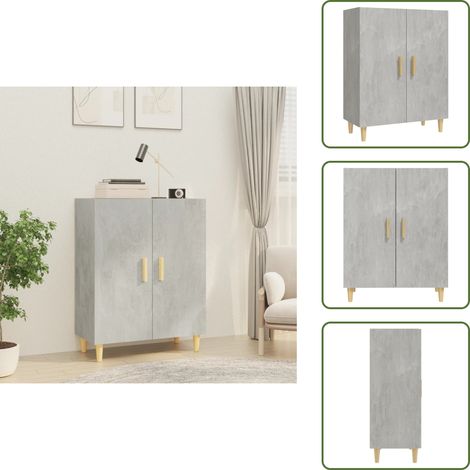 Sideboard Betongrau 70x34x90 cm Holzwerkstoff - Schreibtisch - Wohnzimmermöbel - Sideboard - Regal - Holzmöbel (1/5)