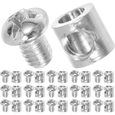 30 Pièces Boucle Réutilisable eur de Serrage pour Câble Métallique en Cuivre Argenté, Réglable, Verrouillage Haute Efficacité, pour Usage Domestique et Activités de Plein (1/5)