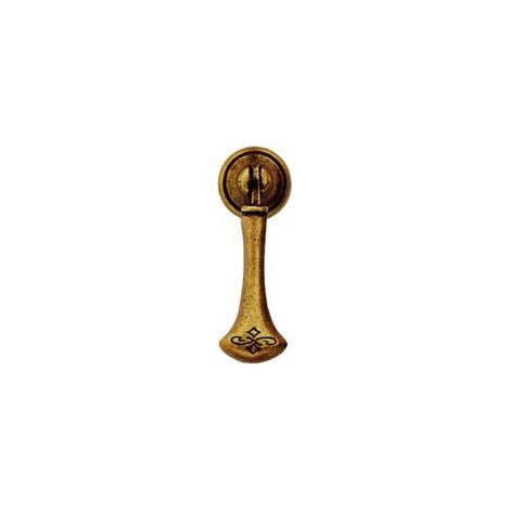 PENDENTE PER MOBILI SNODATO MOD.21009 IN ZAMA FLORENCE- - mm.20x58h. - 5 pezzi METALSTYLE