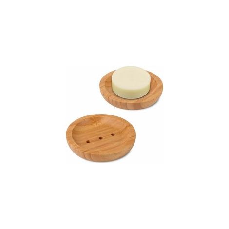 2 pièces porte-savon en bois de bambou naturel boîte à savon pour cuisine salle de bain éponge savon, éponge etc. (1/5)