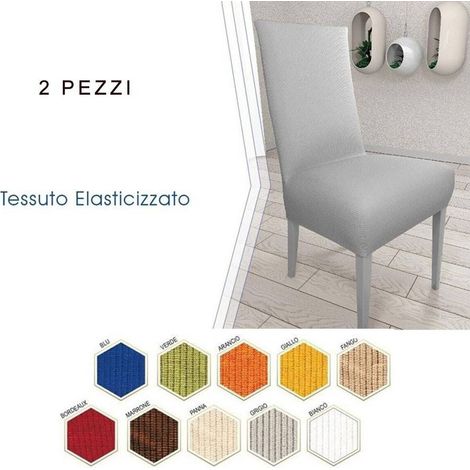 TrAdE Shop Traesio - 2 Pz Coprisedia In Tessuto Elasticizzato Copri Schienale Vari Colori Lavabile - (1/2)