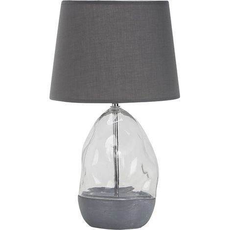 Lampada da tavolo Apolonia Rabalux vetro grigio E27 (1/3)