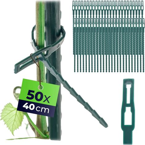 Tiras para plantas, material resistente, fácil de usar, verde claro. (1/5)