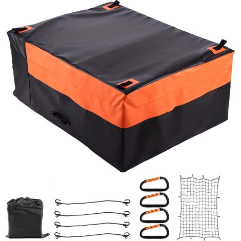 Mophorn Sac de transport pour attelage, PVC 840D résistant à l'eau, 0,736 m³, sac de rangement robuste pour benne de camion avec tendeurs, filet et mousquetons, adapté à divers SUV et camionnettes