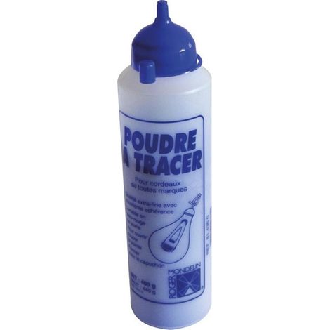 Mondelin – Poudre à tracer bleue 400 g – Marquage durable pour surfaces lisses – Biberon de traçage pour professionnels (1/3)
