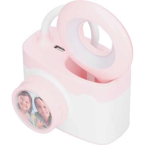 Multifunktionale Schreibtischlampe in Kameraform mit LED-Weichlicht, USB-Ladefunktion, Nachtlicht zum Lesen, Rosa (1/5)