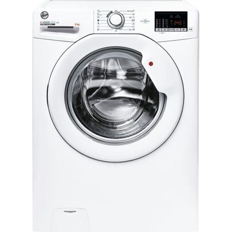 Hoover H-WASH 300 Lite H3W 492DA4-S - Lavatrice a carica frontale 9 kg, 1400 rpm, Classe B, Connettivita' NFC, Programma Allergy Care, (85x60x52 cm), Bianco (1/5)