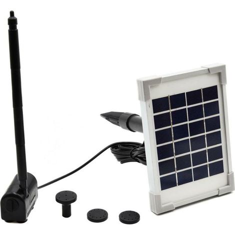 Geko Pompe Solaire 2W pour Bassin et Fontaine Jardin