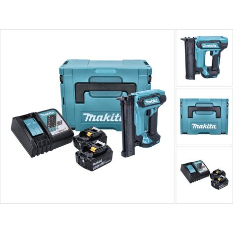 Makita DFN 350 RGJ Akku Stauchkopfnagler 18 V 15 - 35 mm + 2x Akku 6,0 Ah + Ladegerät + Makpac (1/5)