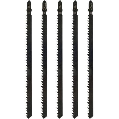 BUNTHAUS 5pcs Lames de Scie Sauteuse T744D 180 mm - Accessoire Professionnel Compatible avec Bosch, Metabo, Scie Sauteuse pour Bois et Métal