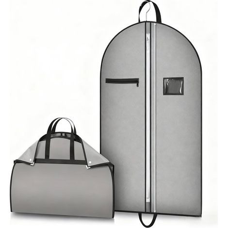 Funda protectora larga de primera calidad，Funda de viaje plegable para trajes，Funda de viaje colgante para ropa，Funda para camisas，Azul，60100 cm (1/5)