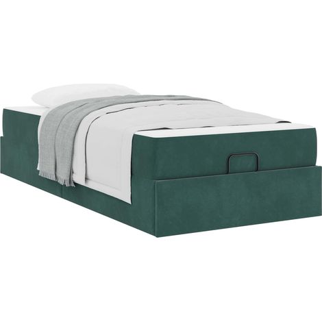 Maison Exclusive - Struttura letto con materasso 2 pz Verde Velluto (1/5)