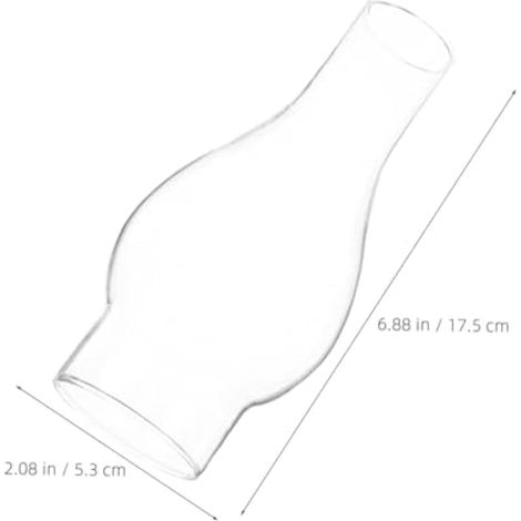 Abat-jour Lampe à Pétrole en Verre Clair 2 Pièces, Style Rétro (1/5)