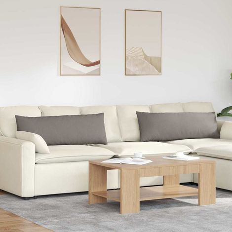 Sofakissen 2 pcs Taupe 120 x 40 cm Stoff