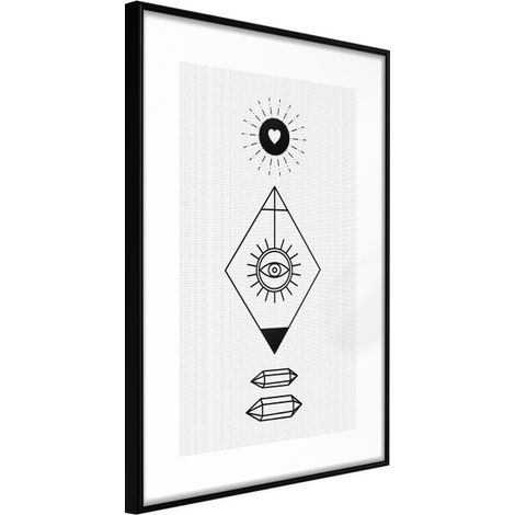 Affiche Murale Encadrée "Intuition" 30 x 42 cm Noir